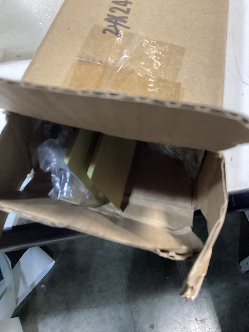 Condition photo showing Good Condition for folklor deep frame for 24x24 canvas, diy metal floating frame for canvas art / wall decor (gold) 24x24" gold