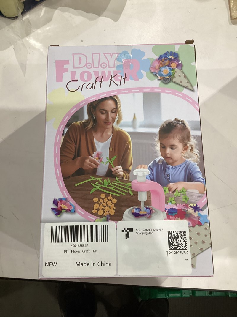 Condition photo showing New/Like New for odjas Fabric Flower Toys, DIY Craft Bouquets Kits Toys for Kids - Flowers Maker Toy, Build Your Flower Bouquet, Arts & Gifts for 4 5 6 7 8 Ages Toddler Gir (Pink)