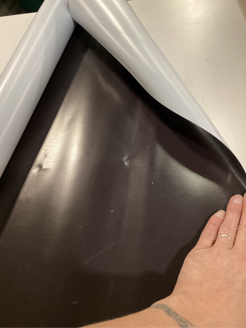 Condition photo showing As Is for Amylove Blank White Surface Magnet Sheets 36 Inch x 3 Feet, 30 Mil Magnetic Roll Printable Flexible Vinyl Blank Magnetic Sign Sheet Safe for Vehicles DIY Craft Project