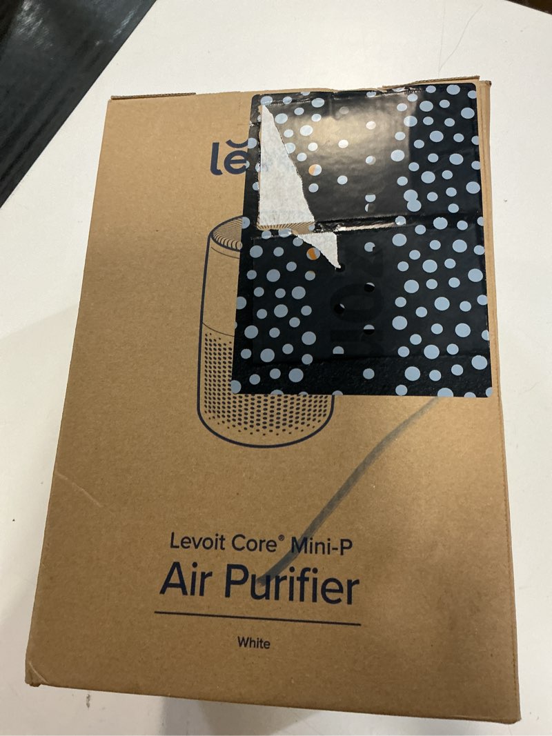 Condition photo showing New/Like New for levoit air purifiers for bedroom home dorm, aham verifide, 3-in-1 filter cleaner with aroma pad, filters smoke, allergens, pet dander, odor, dust, office, desktop, core mini-p, white core mini-p white