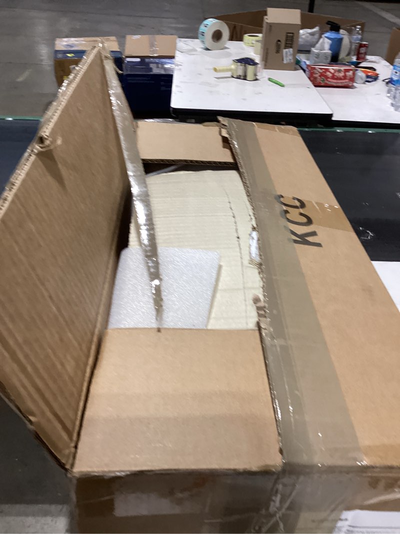 Condition photo showing New/Like New for KCC Furry Desk Chair, Mid-Century Modern Accent Comfy Armchair with Faux Fur for Teen Girls, Wood Look Metal Legs Living Dining Room, Home Vanity Makeup Office No Wheel, White. White 1 PC