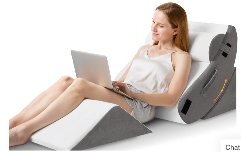 HABUTWAY 4Pcs Orthopedic Wedge Pillow, Bed Wedge Pillow for Sleeping, Post Surgery Foam Pillow for B