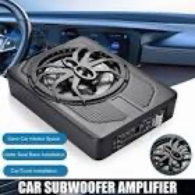10" slim car subwoofer 1200w underseat powered subwoofer car audio subs for trucks active bass speak