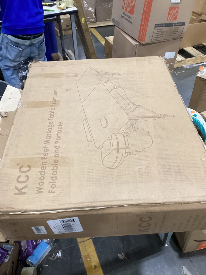 Condition photo showing As Is for KCC Memory Foam Massage Table Premium Portable Foldable Massage Bed Height Adjustable, 84 Inches Long 28 Inchs Wide Home Salon Spa Bed Tattoo Table with Accessories &Carrying Case, Easy Set Up Black