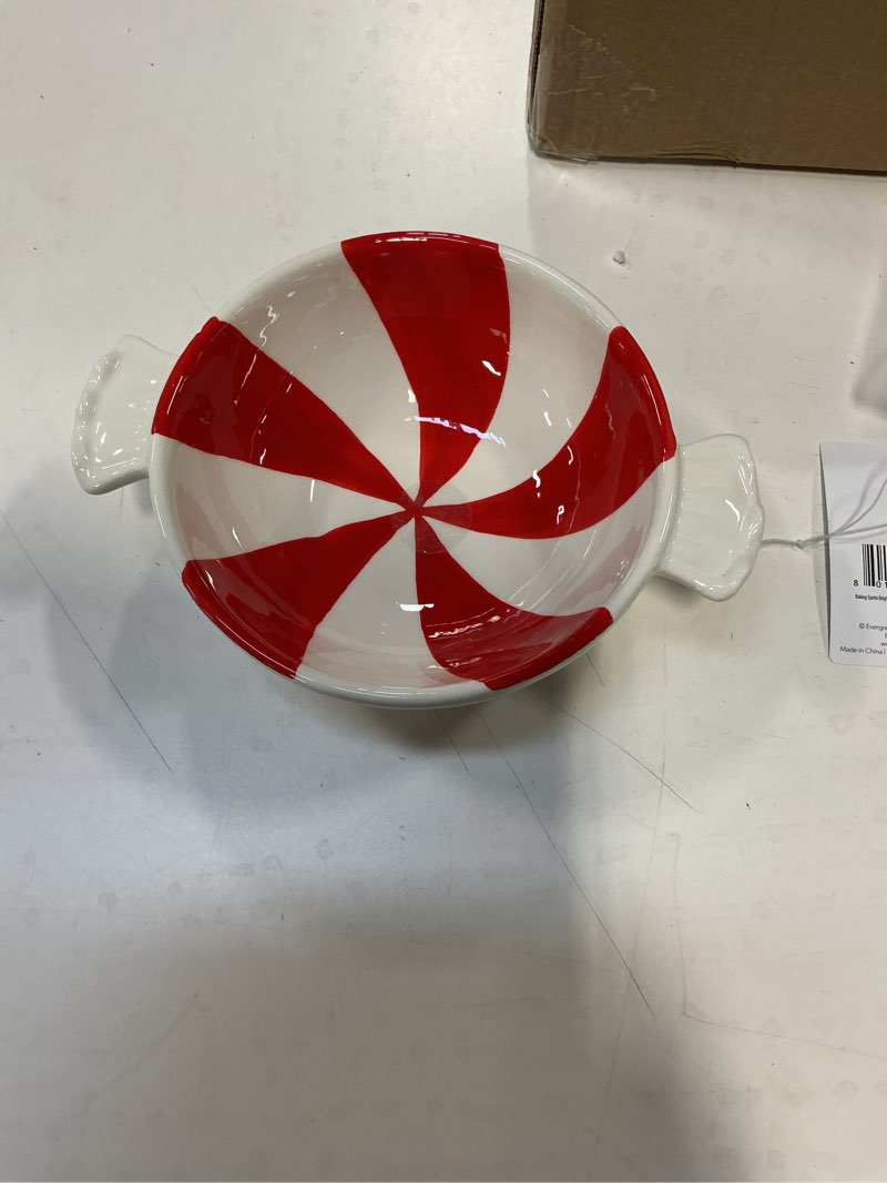 Baking Spirits Bright Peppermint Candy Ceramic Serving Dish, Set of 6