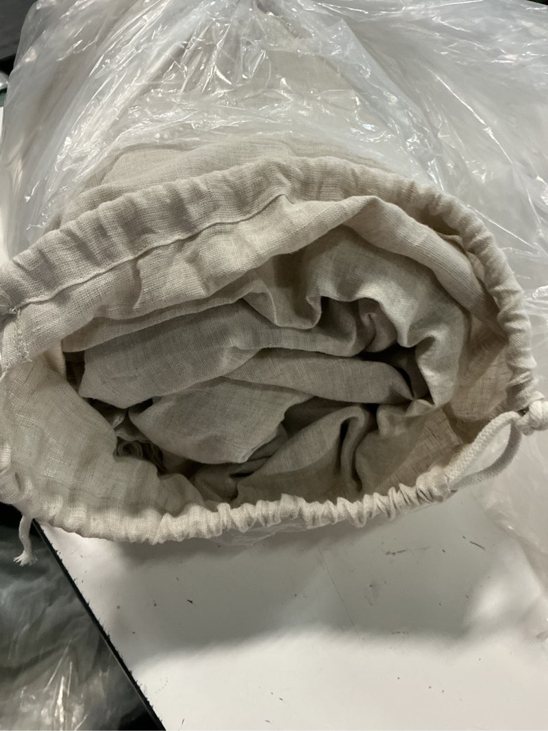 Condition photo showing Good Condition for ( incomplete ) quince european linen chambray deluxe bedding bundle, king, natural