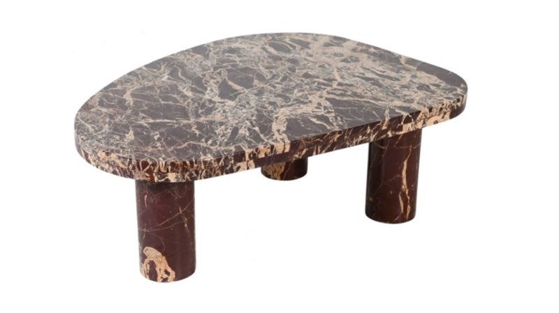 Meridian Furniture Messina Cherry Marble Coffee Table (Incomplete, box 1/2 )