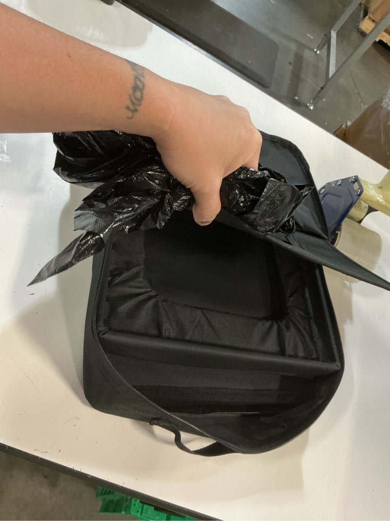 Condition photo showing As Is for ann katy upgrade xl portable toilet for adults, extra large portable travel floding toilet, camping tall toilets with lid for adults and kids compact potty for car,hiking,beach and camping black