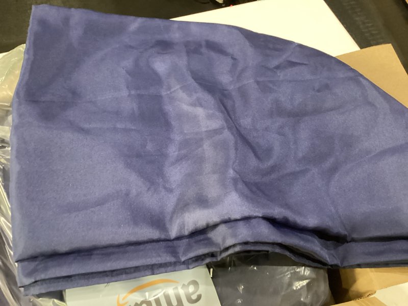 Condition photo showing Good Condition for 6-pack navy blue tablecloths for rectangle tables, 90 x 132 inches, stain-resistant polyester fabric for 8 foot tables - washable table covers for weddings, banquets, birthday parties, events navy blue 90x132 in, 6 pack