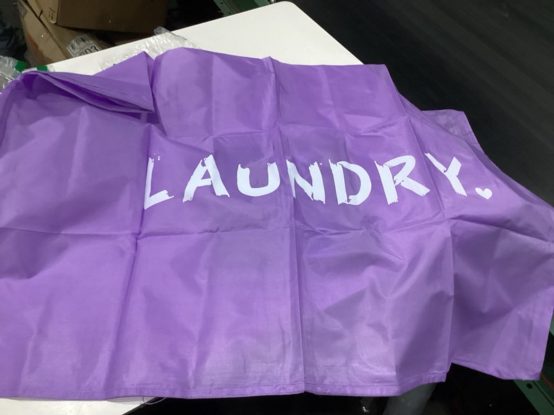 Condition photo showing New/Like New for 2 pack xl travel laundry bag, machine washable dirty clothes organizer with drawstring,large enough to hold 4 loads of laundry, easy fit a laundry hamper or basket travel essentials 24" x 36" blue+grey 24"x36" |2 pack