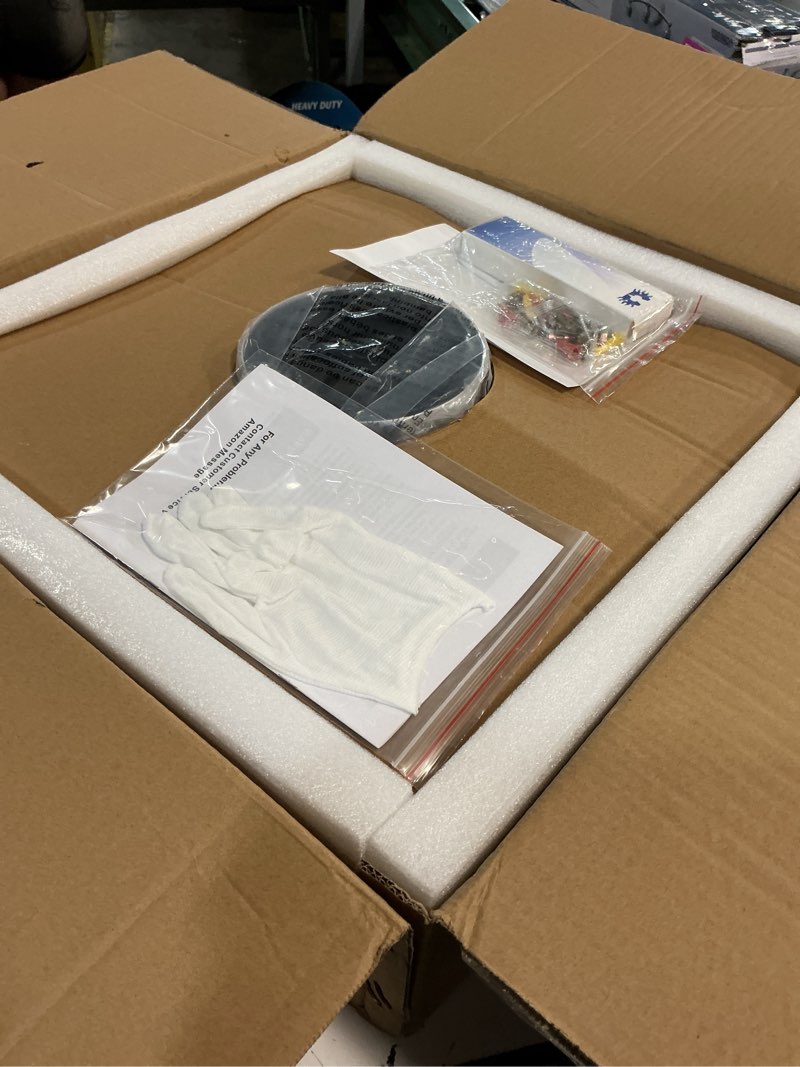 Condition photo showing New/Like New for fszdorj 20'' ceiling fan with light, upgraded low profile ceiling fan with light, dimmable flush mount ceiling fan with light, fan light, 6 speeds, app & remote control, quiet fan for bedroom, kitchen white f109 20 inch