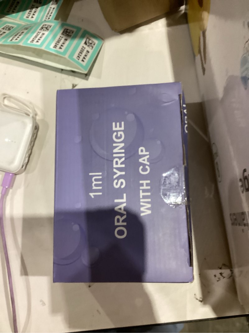 Condition photo showing New/Like New for 50 Pcs 1ml Syringes with Caps Oral Dispenser Individually Sterile Warpped for Medicine Dropper, Colostrum Collect Feeding Pets, Liquid 1ml 50.0
