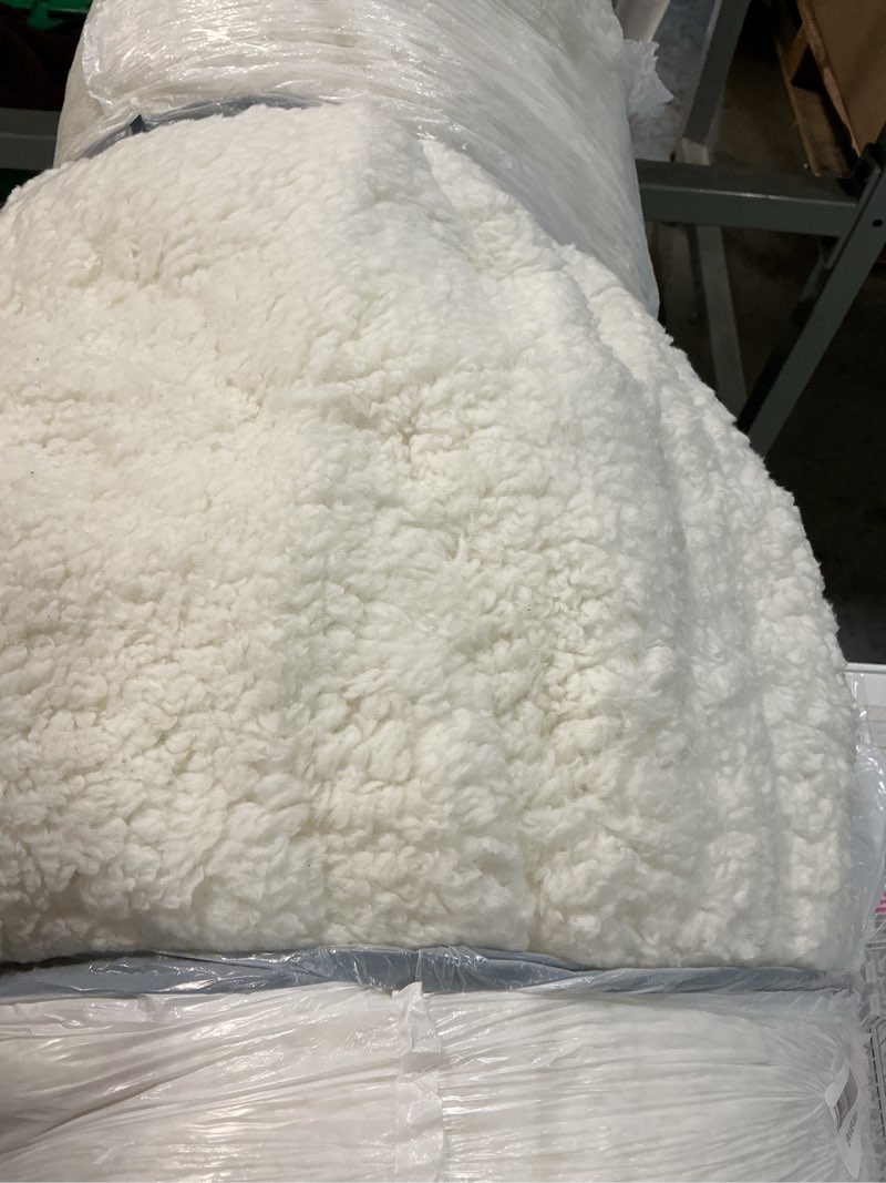 Condition photo showing As Is for BEDELITE Pituck Fluffy Queen Comforter Set - Super Soft Sherpa White Comforter for Queen Size Bed, Luxury Warm Bedding Set for Winter, Fuzzy Bed Set 3 Pieces (1 Comforter, 2 Pillowcases) Pintuck-white Queen