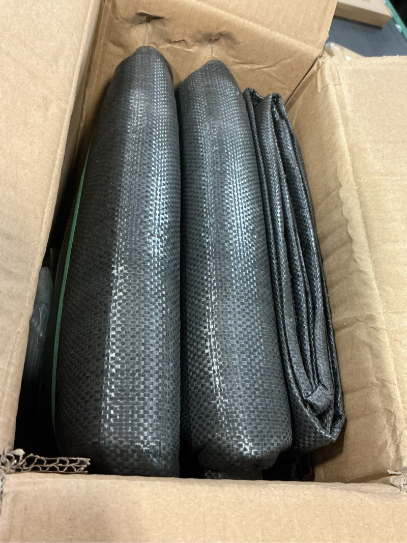 Condition photo showing New/Like New for driveway landscaping fabric and underlayment - 50 x 12.5 ft – heavy duty woven geotextile landscape weed barrier with 50 staples for outdoor garden gravel road and patio projects