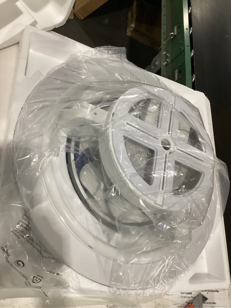 Condition photo showing As Is for orison ceiling fan with light- 22.4 in smart low profile ceiling fans with alexa/google assistant/app control 6 speed color changing ceiling fan led-rgb back ambient light white+alexa