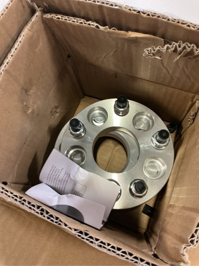 Condition photo showing As Is for customadeonly forged 5x108 to 5x114.3 wheel adapters 20mm (4pcs) - 63.4mm bore m12x1.5 studs – anodi