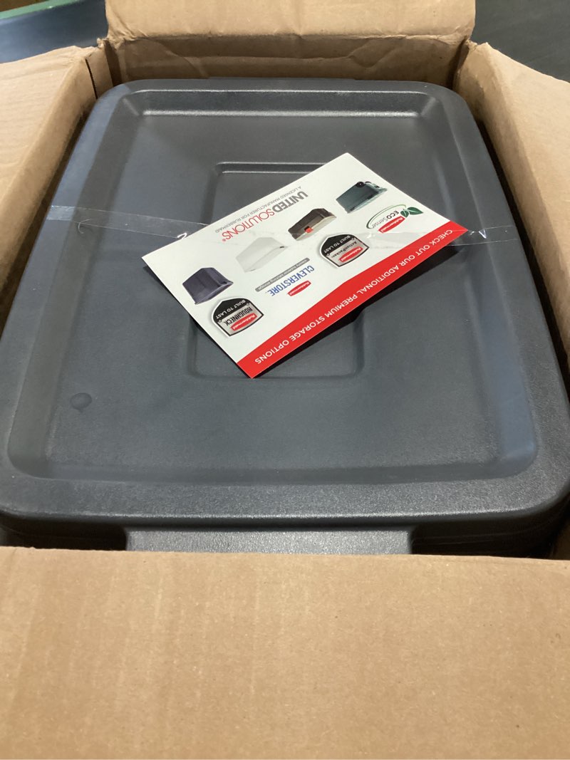 Condition photo showing Good Condition for Rubbermaid Roughneck Tote 3 Gal Storage Container  Black/Gray (6 Pack)