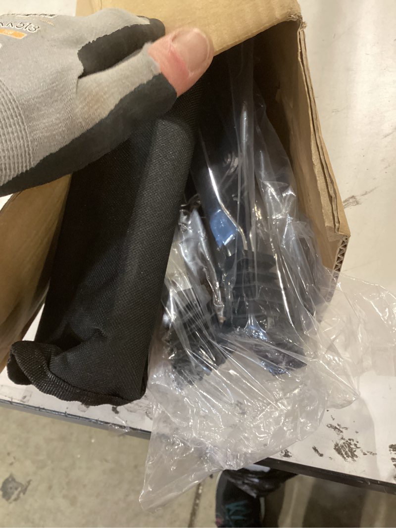 Condition photo showing Good Condition for snare drum stand, snare stand with drumstick holder and a pair of 5a drum sticks fit for 8 to 15 inch snare drum and practice pad, adjustable height 25.6 to 39.4 inches for drum beginners high
