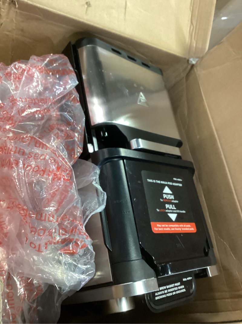 Condition photo showing As Is for Ninja Drip Coffee Maker With K Cup Combo, DualBrew Pro Specialty Coffee System, Coffee Machine Compatible with K-Cup Pods, 12 Cup Single Serve Coffee Makers with Paper Filter, CFP301 Frother + Paper Filter