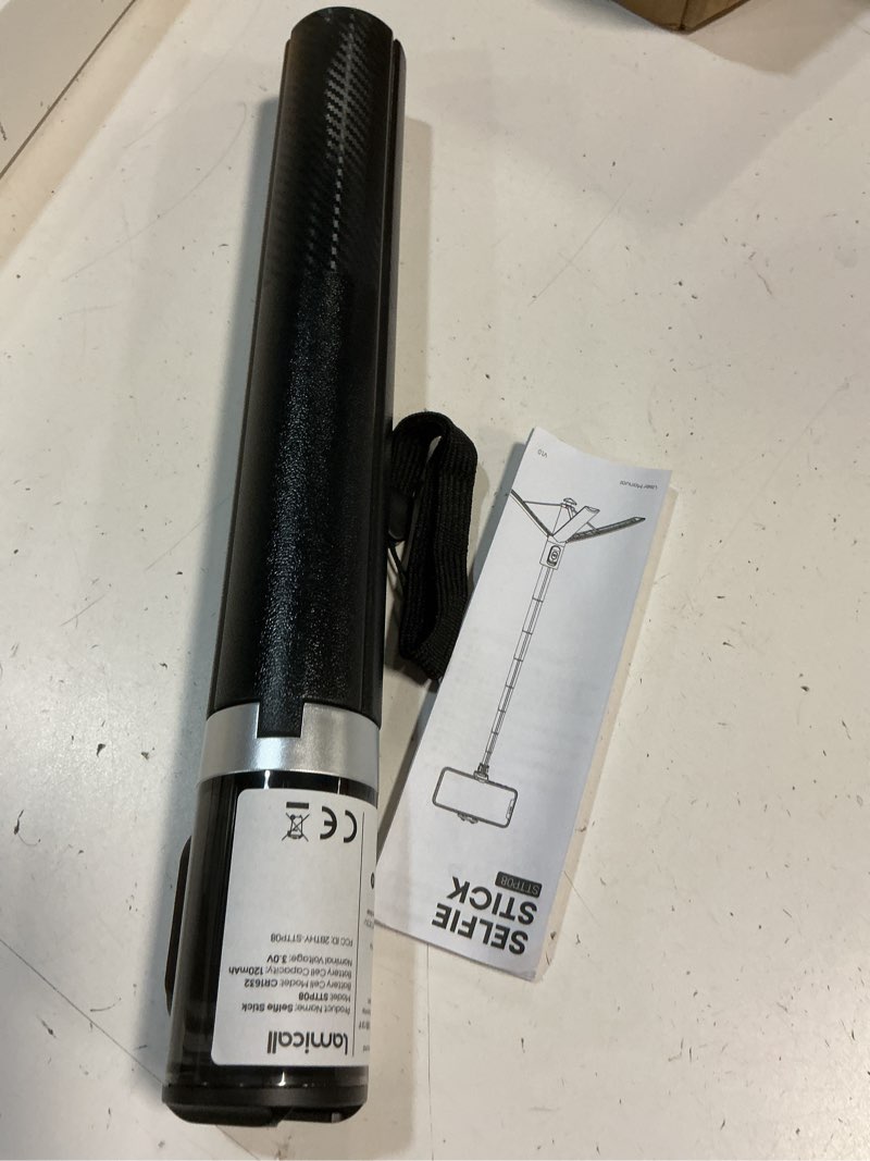 Condition photo showing Good Condition for lamicall [one pull close] phone tripod for iphone, 65" selfie stick tripod with remote & cold shoe, ultralight phone stand for recording for travel live stream vlog fit iphone 17 pro max android black