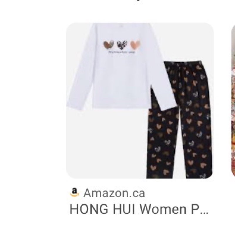 HONG HUI Women Pajamas Set Soft Christmas Pjs Holiday Loungewear Set Long Sleeve Top With Pants,S