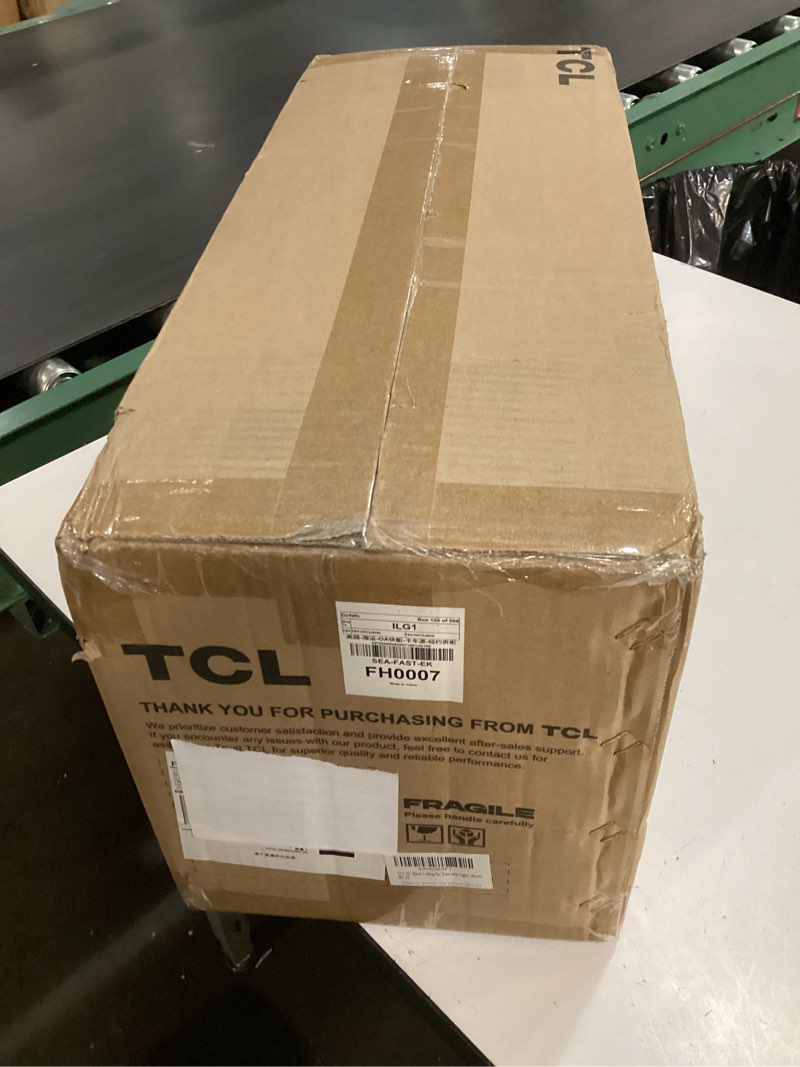 Condition photo showing New/Like New for tcl 52" black ceiling fan with light and remote, modern led 3-color, 3cct, quiet motor for bedroom, living room, dining room, ceiling fans with lights (black)