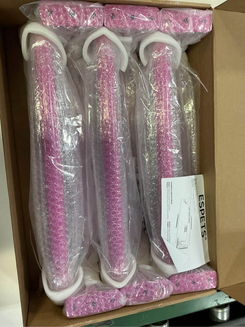 Condition photo showing New/Like New for ESPETS 17 Inch 6 Pieces Pink Safety Handles for Playground Equipment - Swing Set Attachment Grab Handle, Playset Accessories Hand Grips, Indoor Monkey Bars for Kids