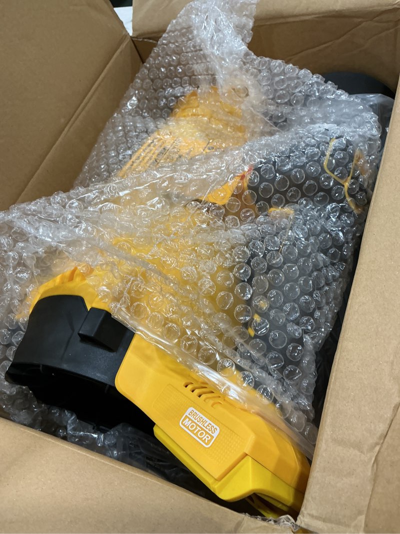 Condition photo showing New/Like New for 20v cordless leaf blower, max 600 cfm/125 mph turbo boost mode compatible with dewalt 20v max battery, brushless motor, ergonomic 3.6lbs for driveway & yard, tool only max 600cfm leaf blower