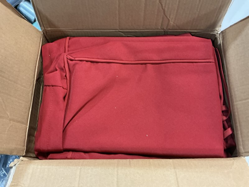 Condition photo showing As Is for 8p outdoor cushion slipcovers outdoor patio cushions covers replacement waterproof with zipper for 3-seat outdoor rattan sofa patio furniture cushion covers terra red, covers only terra red outdoor 8-piece covers replacement set (8-piece)