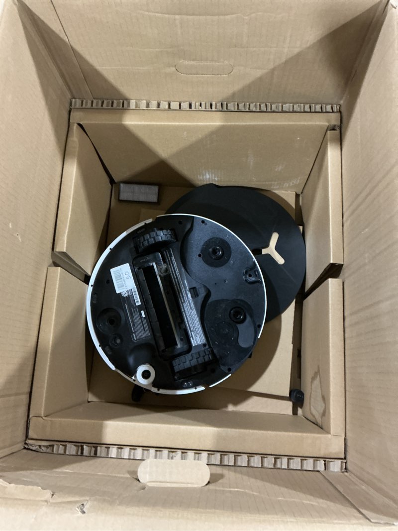 Condition photo showing As Is for Mova P50 Pro Ultra Robot Vacuum and Mop, 19,000Pa Suction with Anti-Tangle Brush, Removable & Liftable Mop for Carpet & Floor, 167? Mop & Washboard Self Drying & Cleaning, Auto Empty & Refill P50Pro White