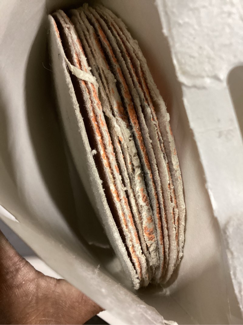 Condition photo showing As Is for gator 5 in 8h h/l disc 40 grit 15pk 15 -piece aluminum oxide 40 -grit disc sandpaper