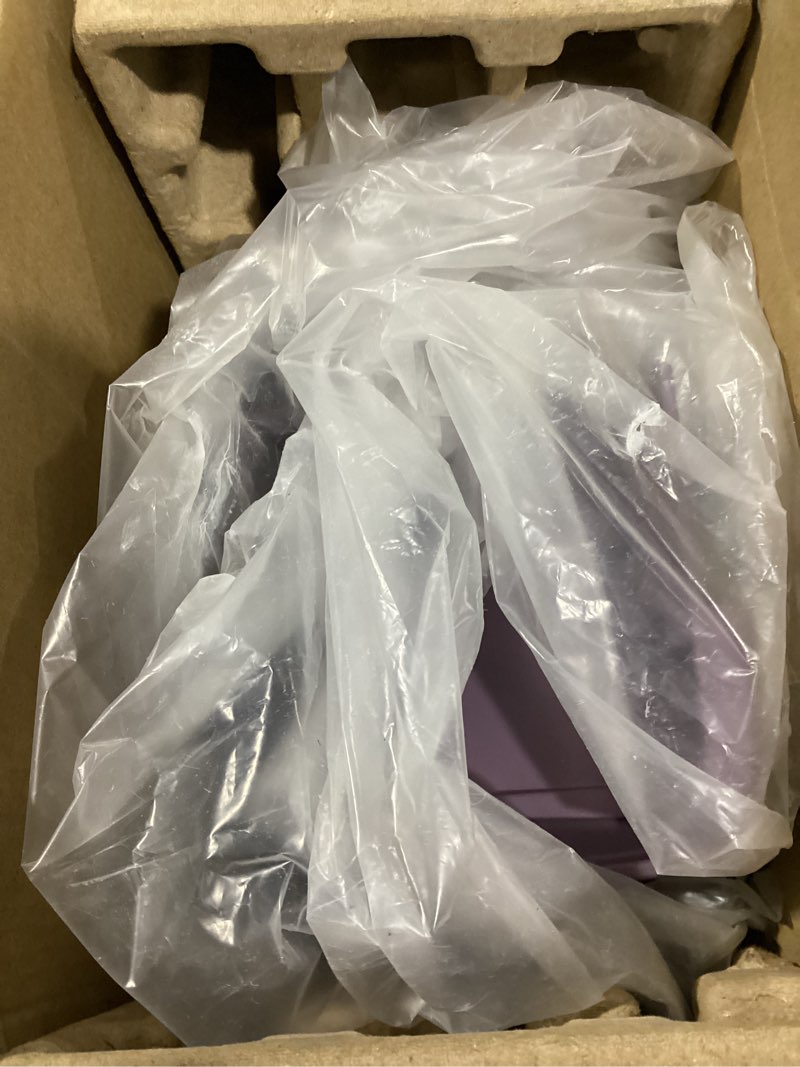 Condition photo showing Good Condition for bella make & take electric skillet, fits-anywhere™ kitchenware, evergood™ ceramic coating, adjustable temperature & dishwasher-safe tempered glass lid, cast aluminum base, 1200 watt, plum 12" x 12" plum