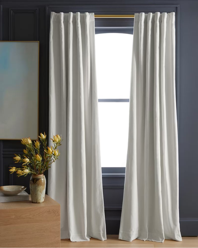 cotton velvet room darkening curtain 48x84