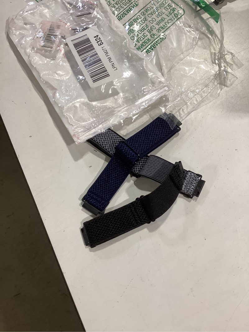 Condition photo showing Good Condition for quick release watch band - choice of width -18mm 19mm 20mm 22mm 24mm watch bands, solo loop adjustable elastic nylon watch straps replacement wristband for men women black+blue+green 20mm