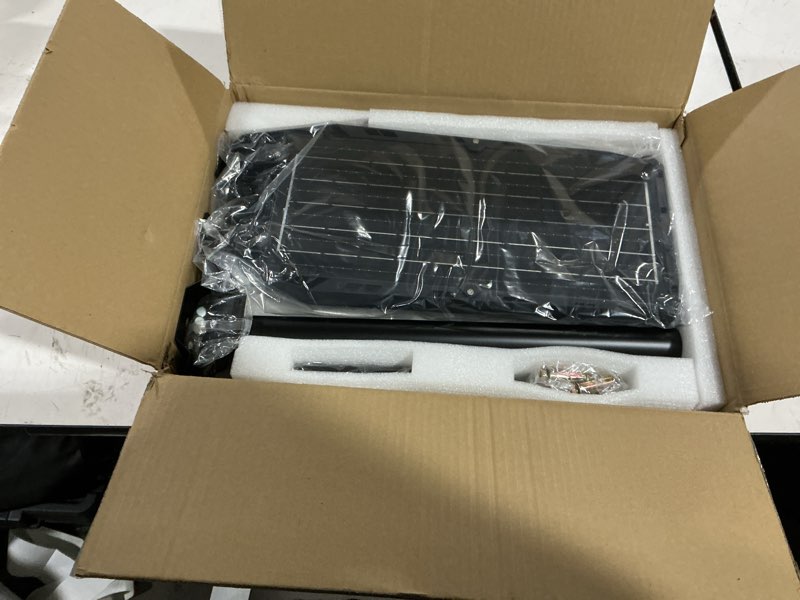 Condition photo showing Good Condition for 6000w solar lights outdoor - 7000k daylight, large lamp beads, optical convex lens, solar street lights outdoor with motion sensor and remote control, dusk to dawn for yard 1
