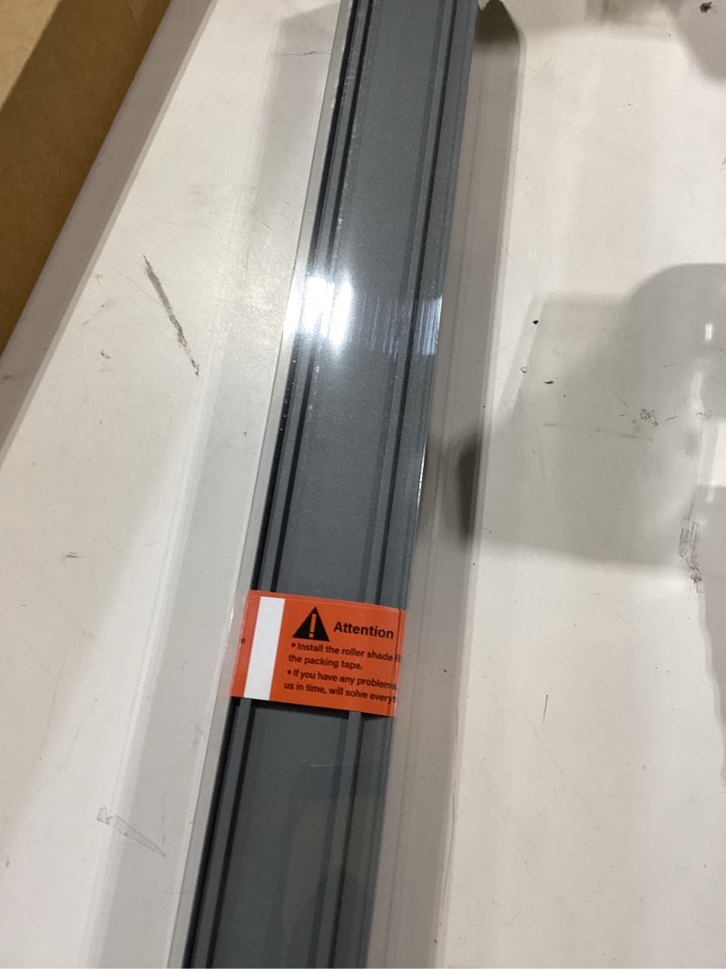 Condition photo showing Good Condition for aosky blackout roller shades cordless blinds for windows, free-stop shades with valance, thermal insulated fabric, uv protection, blinds for home and office (30.5" w x 72" h, linen grey) linen grey 30.5"w x 72"h