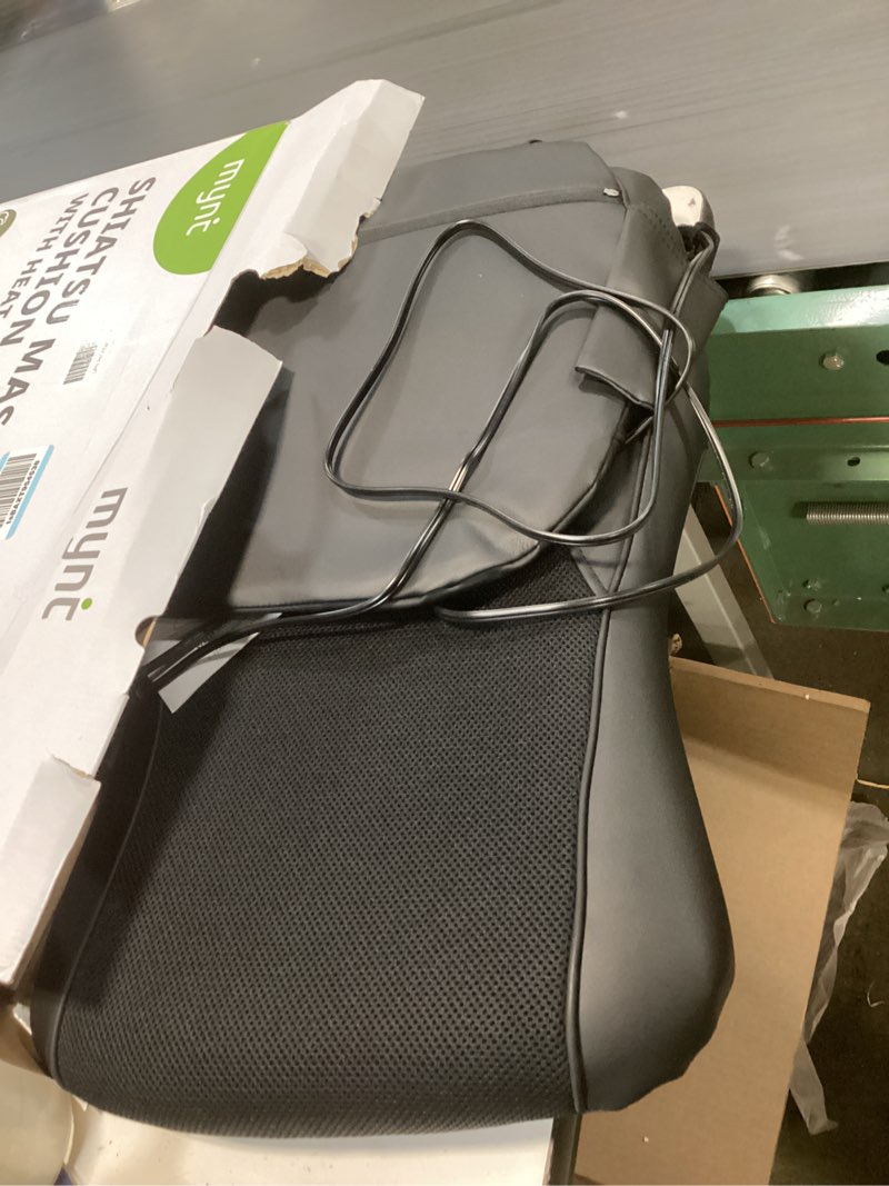 Condition photo showing New/Like New for Mynt Black Acupressure Massage Chair Pad with 4 Deep Kneading Nodes, Shiatsu Back Massager for Chair with Heat, Heated Back Massage with a Cushion for Deep Tissue, Gift for Christmas