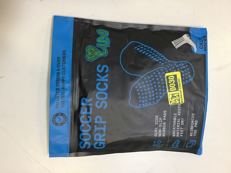 lux soccer grip calf socks - white