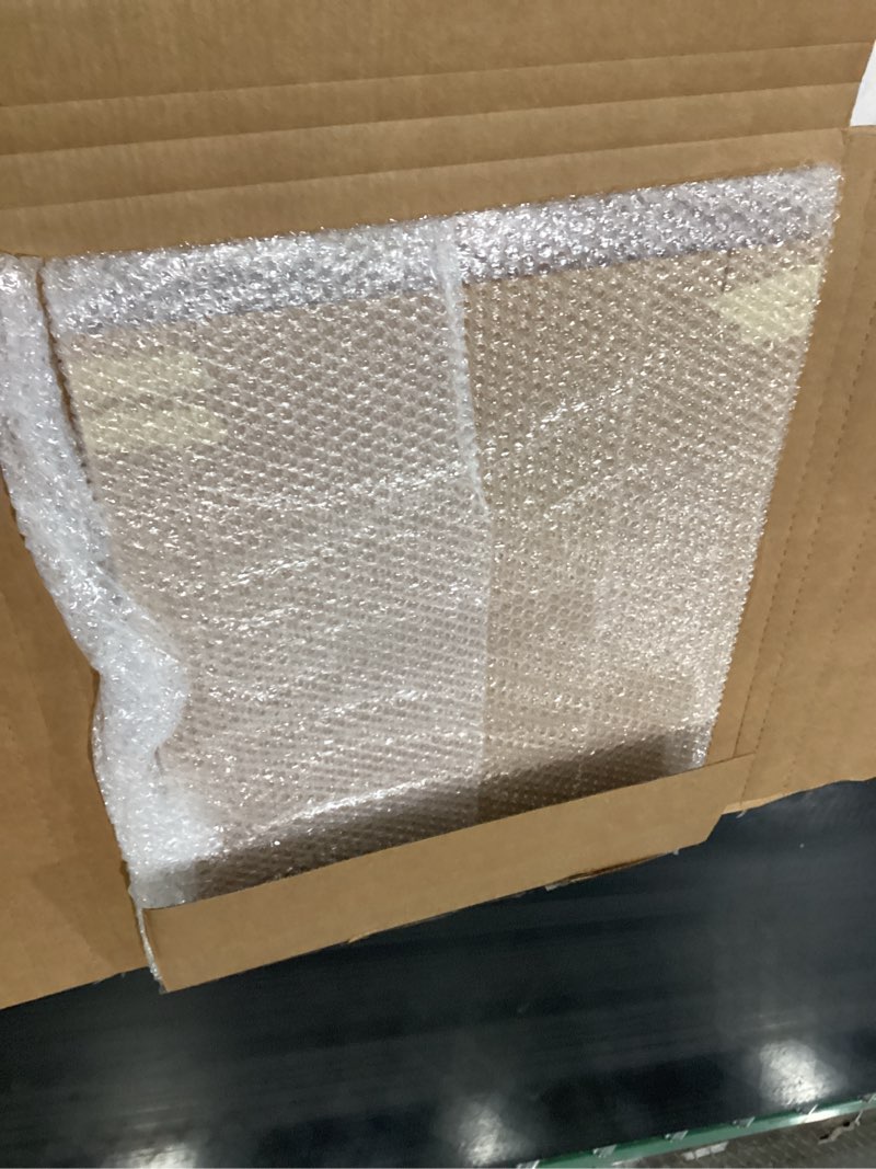 Condition photo showing New/Like New for no cutout sneeze guard panel for counter and desk, portable clear acrylic shield no opening, protective plexiglass shield without opening for office, school, and retail store