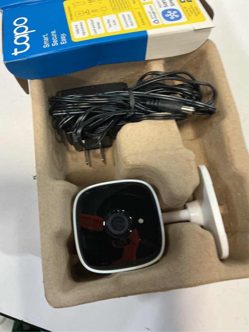Condition photo showing Good Condition for tp-link tapo 1080p indoor security camera for baby monitor, dog camera w/motion detection, 2-way audio siren, night vision, cloud & sd card storage, works w/alexa & google home (tapo c100) indoor white 1-pack