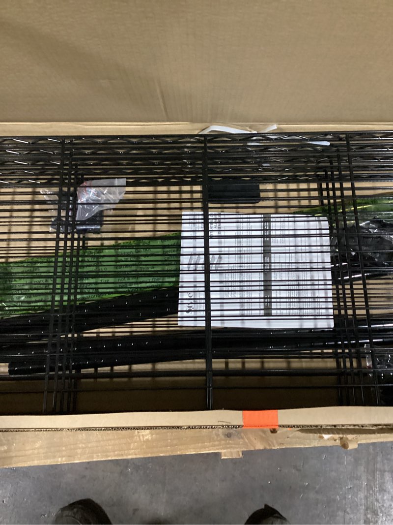 Condition photo showing Good Condition for style selections steel 5-tier utility shelving unit (47.7-in w x 18-in d x 72-in h), black, (350-lb capacity per shelf)