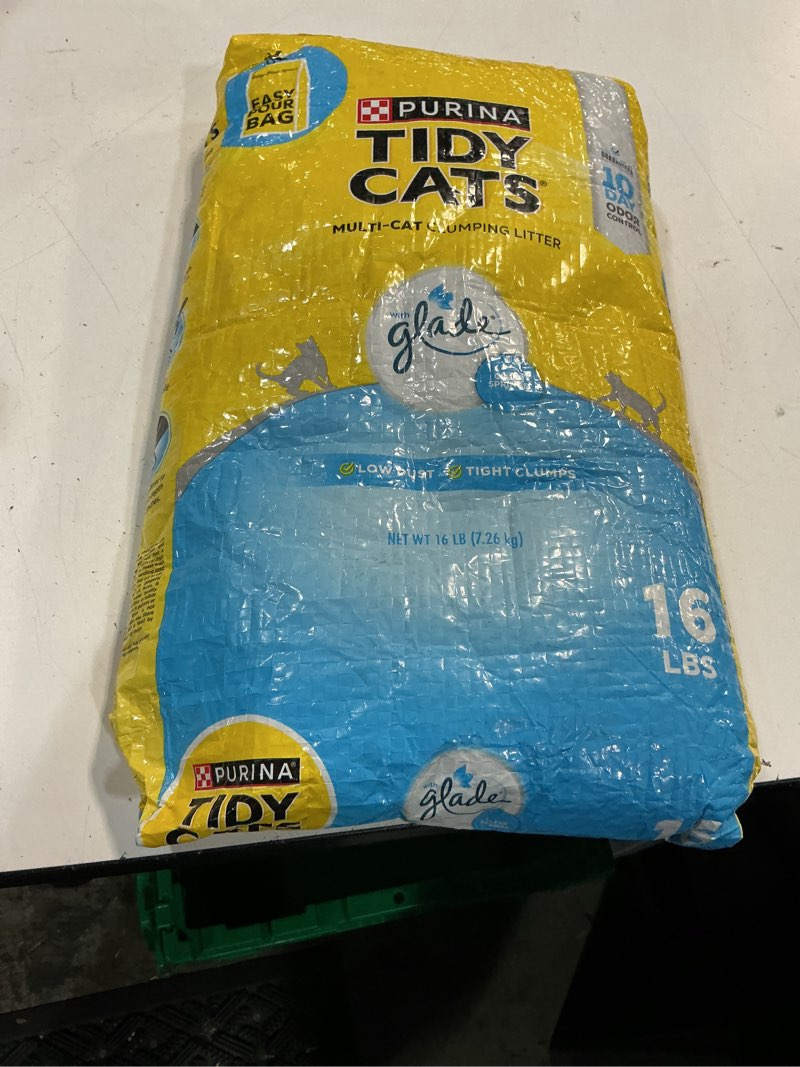 Condition photo showing New/Like New for purina tidy cats clumping multi cat litter, glade clear springs - 16 lb. bag 16 pound (pack of 1)