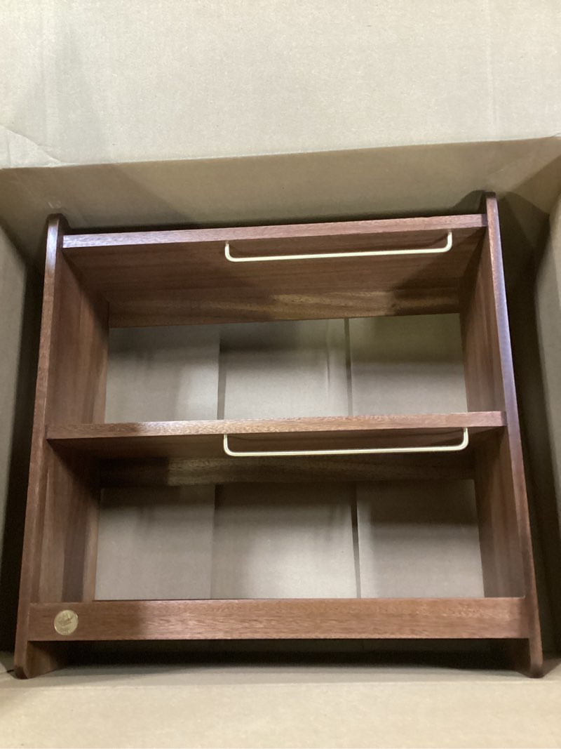 Condition photo showing Good Condition for Coffee Mug Holder Wooden Cup Rack Mug Display Shelf Coffee Cup Holder for Countertop with 3 Tier Wood Coffee Mugs Holder for Kitchen Coffee Cup Storage Wood Threelayers Cup Rack