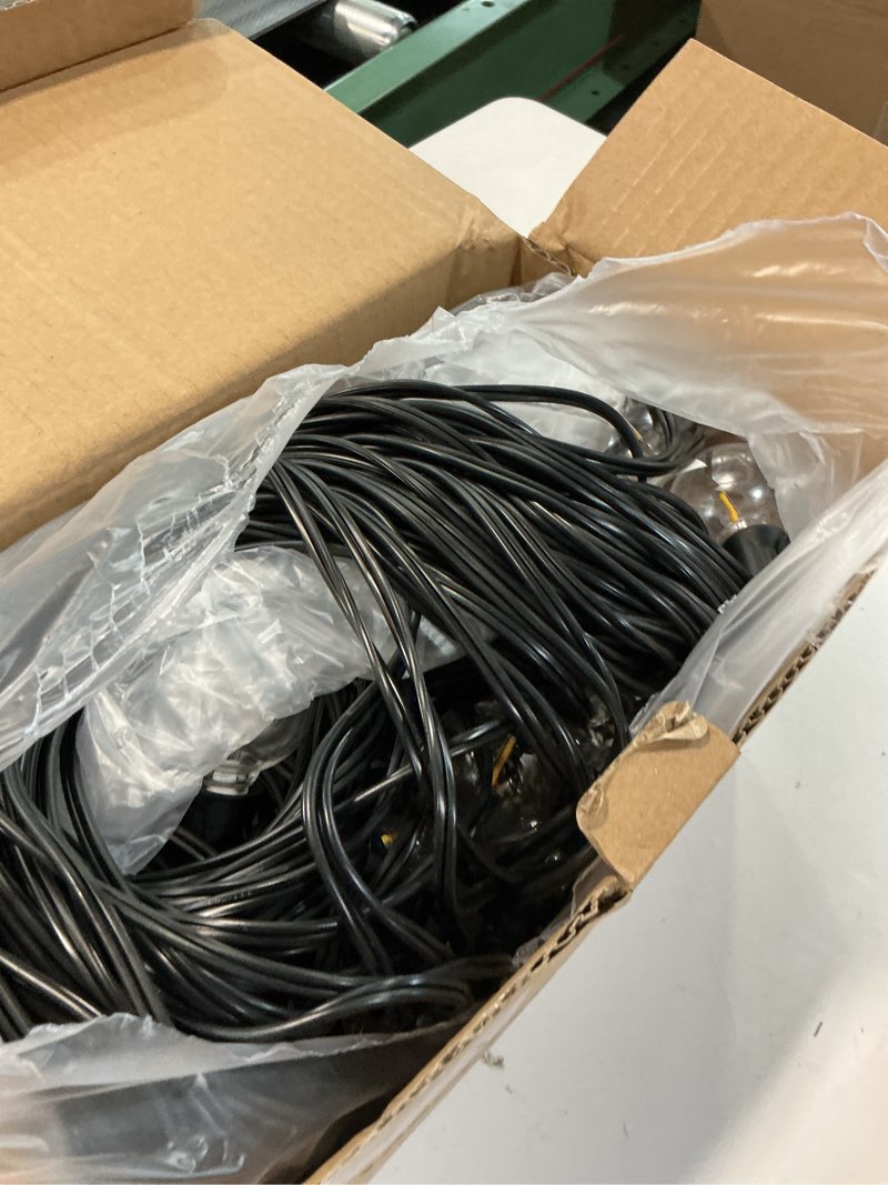 Condition photo showing Good Condition for mlambert 100ft led outdoor string lights, dimmable patio lights, waterproof shatterproof 53 g40 globe bulb string for backyard bistro-black 1 pack