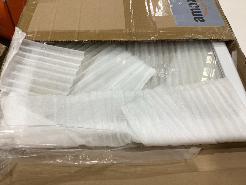 Condition photo showing Good Condition for wr71x10582 refrigerator glass shelf compatible with ge, hotpoint, rca fridge, tempered glass shelf replacement wr71x10262, wr71x10288, wr71x10357, pd00040025, 1093120, ap3672563, ps967134, eap967134