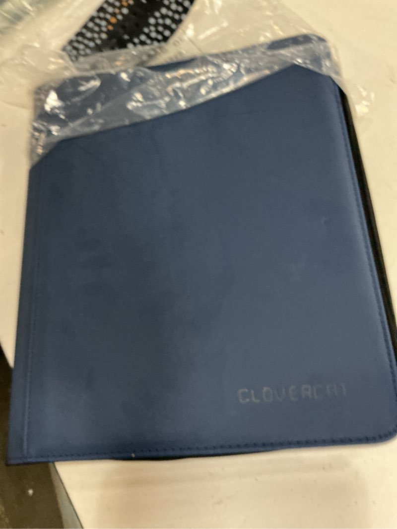Condition photo showing Good Condition for 9-pocket toploader binder, clovecat premium card book? holds 252 trading card with 20 removable top-loader sleeves?pu card holder folders,card album for mtg, tcg, yugioh, game & sports cards(blue) 252cards blue