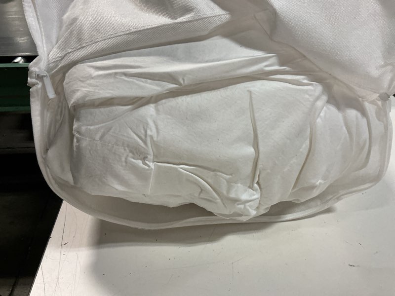 Condition photo showing As Is for quince luxe goose down comforter white full/queen  all season