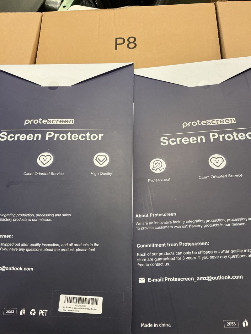 Condition photo showing New/Like New for [2-Pack] 23.8 Inch Computer Privacy Screen Filter for 16:9 Widescreen Monitor, Removable Eye Protection Anti Glare Blue Light Filter Privacy Shield, Anti Scratch Anti Spy Screen Protector Film 23.8 In [2 PACK] 23.8'' Privacy Screen (16:9)