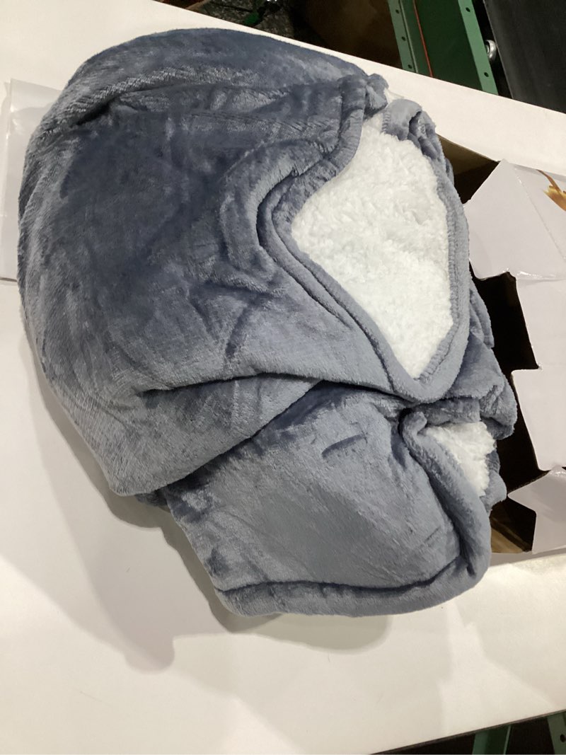 Condition photo showing As Is for Homemate Electric Heated Blanket Twin - 62"x84" Heating Bed Blankets Throw with 10 Heating Levels 8 Hours Auto Off Fast Heating Over-Heated Protection Ultra Soft Warm Flannel ETL Certified Grey Grey Twin 62"x84"