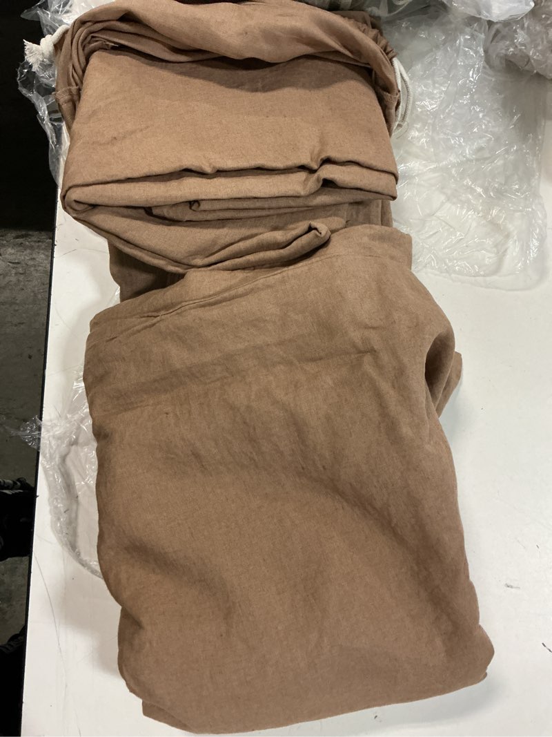 Condition photo showing New/Like New for toffee organic brushed cotton duvet cover king cali king